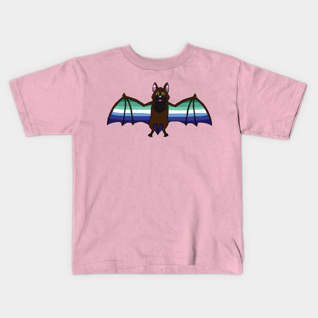 MLM Pride Bat Kids T-Shirt by HuskyWerewolf